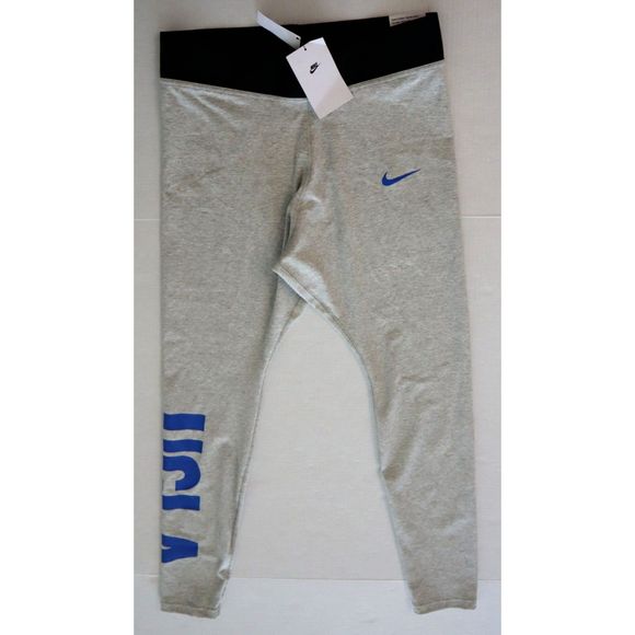 Nike DM1539 Womens Sz L Gray Heather UCLA Bruins High-Waisted Tri-Blend Leggings - Picture 2 of 8